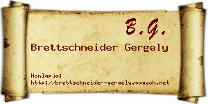 Brettschneider Gergely névjegykártya